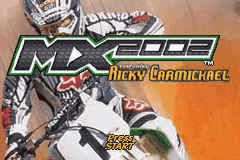 MX 2002 title screen for GameBoy Advance